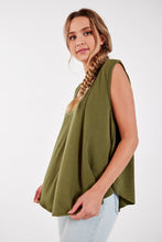 Charger l&#39;image dans la galerie, Top oversize sans manches ¨¤ col en V
