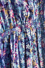 Charger l&#39;image dans la galerie, Robe courte dos nu bleue imprim¨¦ floral 
