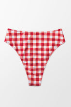 Charger l&#39;image dans la galerie, Bas de bikini taille haute vichy rouge
