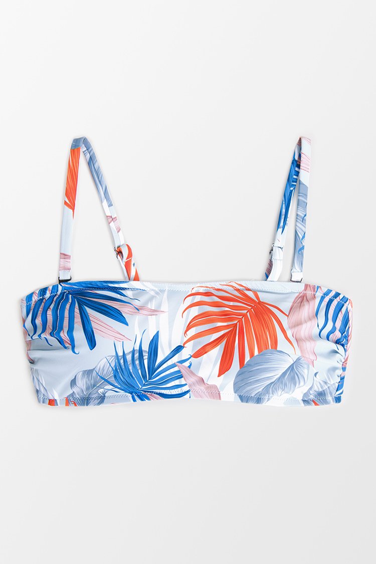 Haut de bikini ¨¤ feuilles tropicales