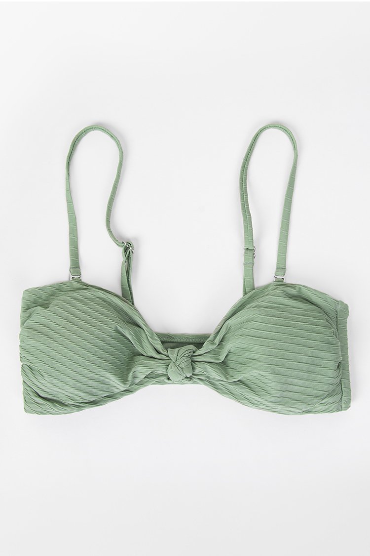 Haut de bikini textur¨¦ vert