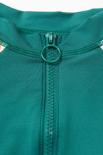 Charger l&#39;image dans la galerie, Tankini ¨¤ manches longues avec fermeture ¨¦clair et imprim¨¦ hawa?en
