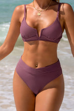 Charger l&#39;image dans la galerie, Bikini bralette taille haute superpos¨¦ ¨¤ col en V
