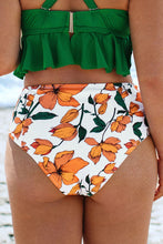 Charger l&#39;image dans la galerie, Bas de bikini grande taille ¨¤ taille haute et imprim¨¦ floral 
