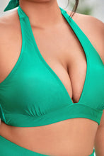 Charger l&#39;image dans la galerie, Bikini ¨¤ nouer au dos taille haute ¨¤ col licou grande taille
