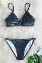 Charger l&#39;image dans la galerie, Bikini en velours gris argent¨¦
