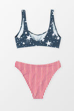 Charger l&#39;image dans la galerie, Bikini bralette ¨¤ rayures ultra cheeky r¨¦versible
