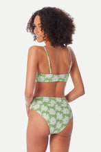 Charger l&#39;image dans la galerie, Bas de bikini taille haute imprim¨¦ floral vert clair 
