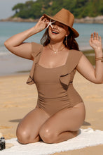 Charger l&#39;image dans la galerie, Maillot de bain une pi¨¨ce grande taille ¨¤ manches papillon
