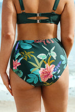 Charger l&#39;image dans la galerie, Bas de bikini grand taille vert imprim¨¦ floral
