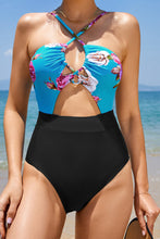 Charger l&#39;image dans la galerie, Maillot de bain une pi¨¨ce ¨¤ fleuri d¨¦coup¨¦
