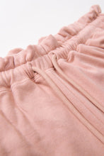 Charger l&#39;image dans la galerie, Pantalon de surv¨ºtement marron ¨¤ taille haute avec cordon de serrage
