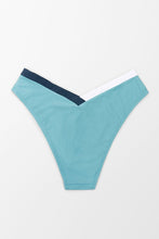 Charger l&#39;image dans la galerie, Bas de bikini taille moyenne de couleur contrastante
