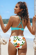 Charger l&#39;image dans la galerie, Bas de bikini imprim¨¦ floral ¨¤ taille moyenne
