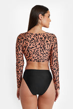 Charger l&#39;image dans la galerie, Bikini haut ¨¤ manches longues et taille haute devant en V
