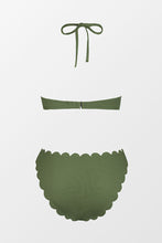 Charger l&#39;image dans la galerie, Bikini hipster taille basse avec haut festonn¨¦ ¨¤ trou de serrure
