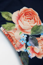 Charger l&#39;image dans la galerie, Bas de bikini taille basse imprim¨¦ floral bleu marine 
