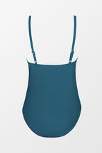 Charger l&#39;image dans la galerie, Maillot de bain une pi¨¨ce de maternit¨¦ ruch¨¦ avec bretelles ¨¤ col en V
