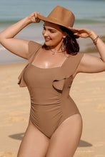 Charger l&#39;image dans la galerie, Maillot de bain une pi¨¨ce grande taille ¨¤ manches papillon
