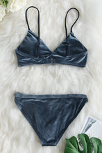 Charger l&#39;image dans la galerie, Bikini en velours gris argent¨¦
