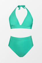 Charger l&#39;image dans la galerie, Bikini ¨¤ nouer au dos taille haute ¨¤ col licou grande taille
