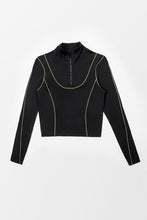 Charger l&#39;image dans la galerie, Sweat noir ¨¤ col montant
