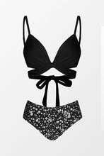 Charger l&#39;image dans la galerie, Bikini bralette taille moyenne fronc¨¦ d¡¯emballage ¨¤ armatures fleuri

