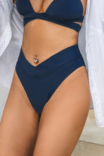 Charger l&#39;image dans la galerie, Bas de bikini taille haute ¨¤ bandes superpos¨¦es
