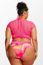 Charger l&#39;image dans la galerie, Bikini grande taille triangle en mesh et cheeky
