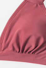 Charger l&#39;image dans la galerie, Bikini ¨¤ col en V et licou taille moyenne ¨¤ nouer et bretelles fines ajustables

