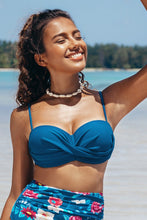 Charger l&#39;image dans la galerie, Haut de bikini push up bleu
