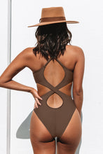 Charger l&#39;image dans la galerie, Maillot de bain une pi¨¨ce d¨¦coup¨¦ crois¨¦ dans le dos
