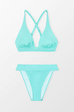 Charger l&#39;image dans la galerie, Bikini triangle longline ¨¤ bordure large et hipster taille moyenne
