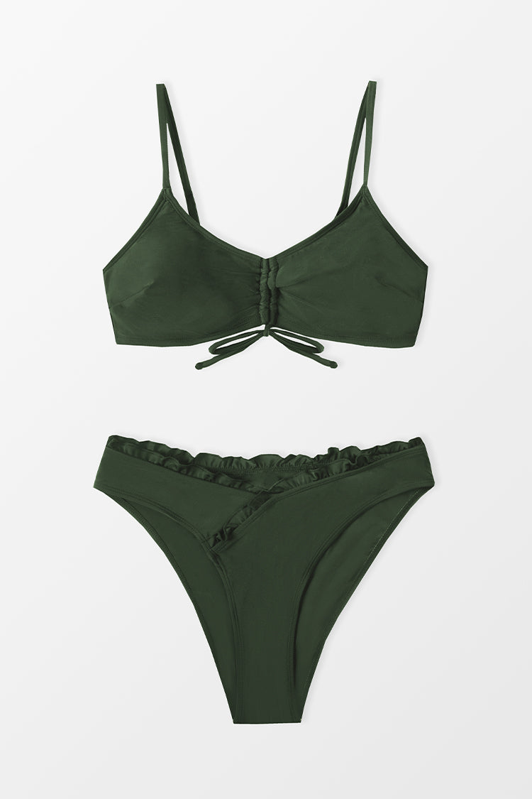 Bikini bralette ¨¤ crochet arri¨¨re et bordure merrow