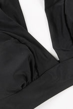 Charger l&#39;image dans la galerie, Bikini taille haute et bralette noire ¨¤ bandes
