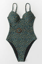 Charger l&#39;image dans la galerie, Maillot de bain une pi¨¨ce imprim¨¦ l¨¦opard avec anneau
